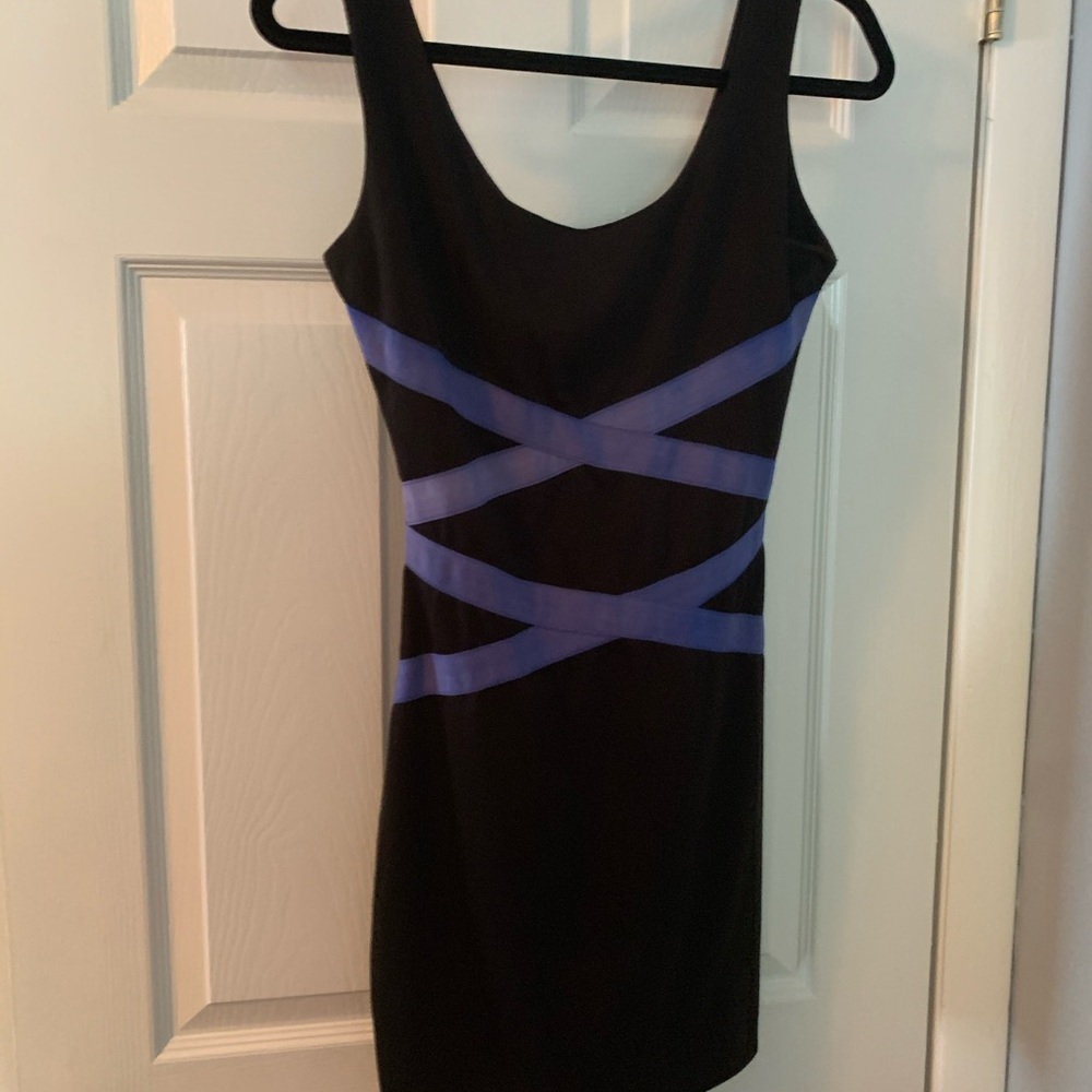 Black and blue mini dress. Size small.